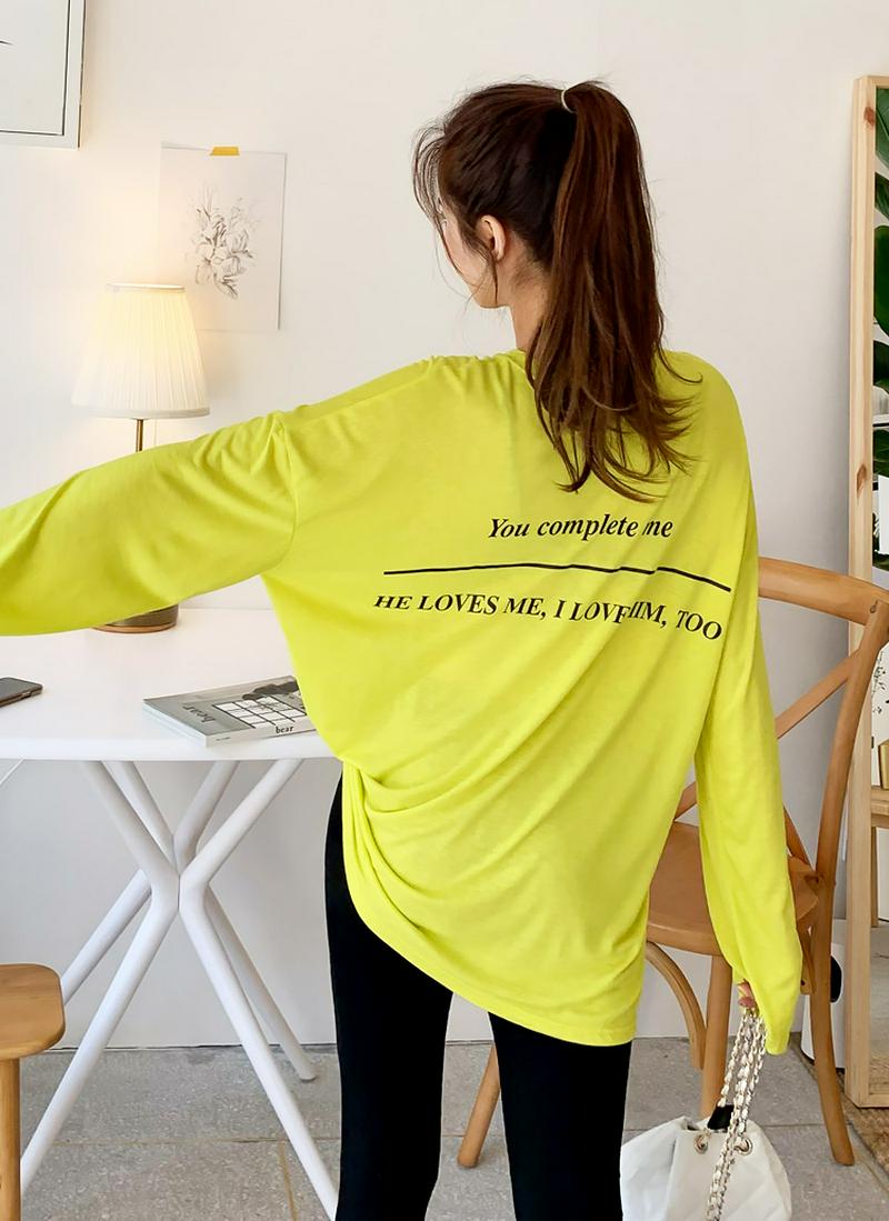 バックレタリングボクシーTシャツ