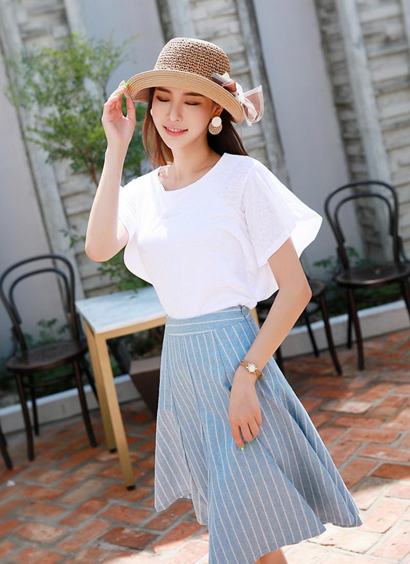 ワイドフレアスリーブTシャツ