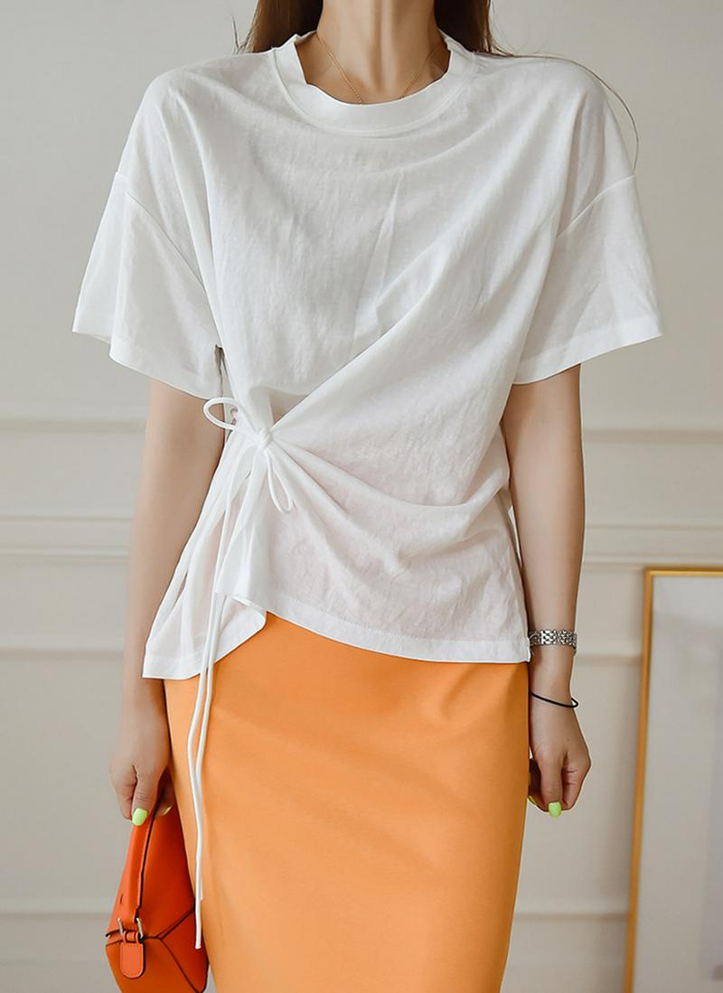 サイドストラップ半袖Tシャツ