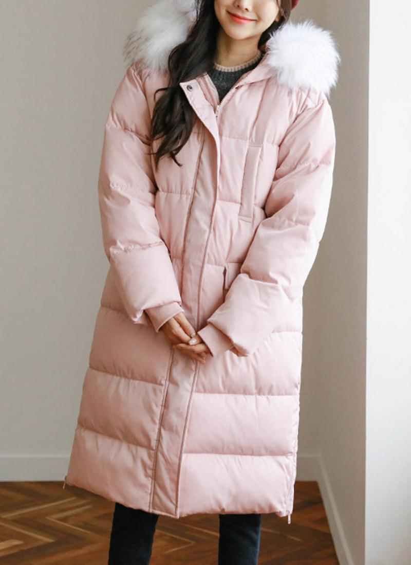 ファーフード中綿サイドジップジャケット