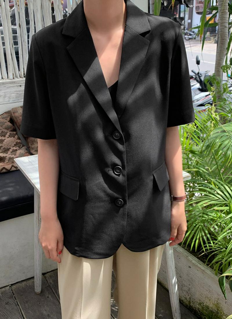 シングルミディショートスリーブジャケット