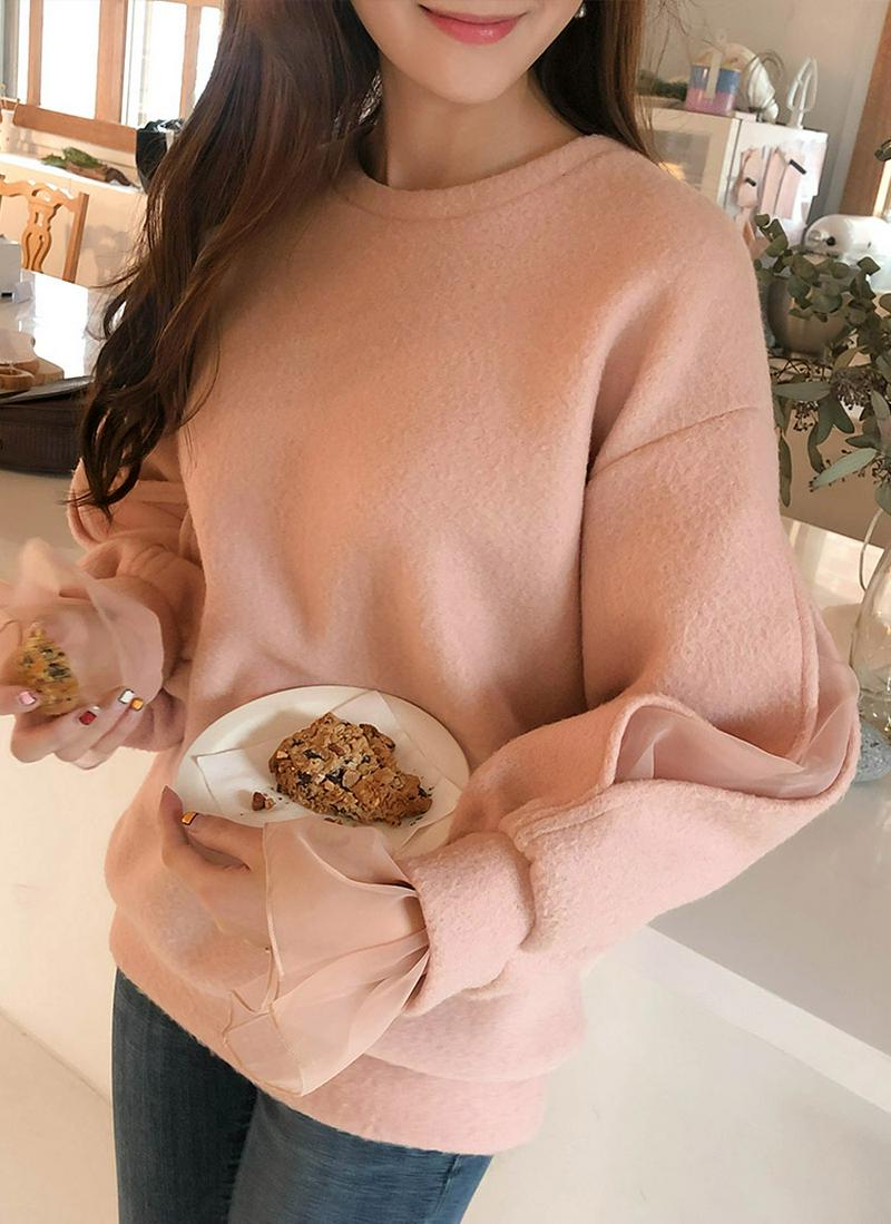 シフォンスリーブプルオーバー