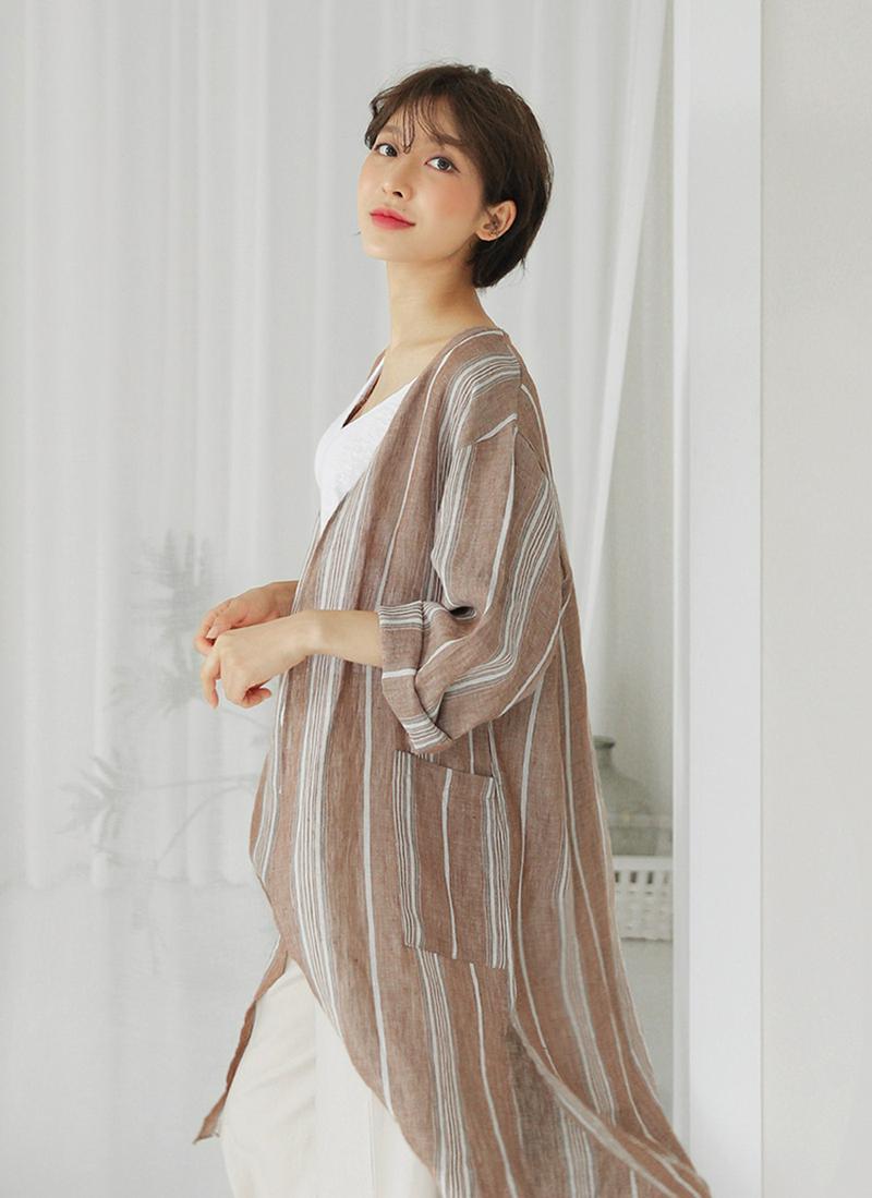 リネンストライプジャケット・全2色