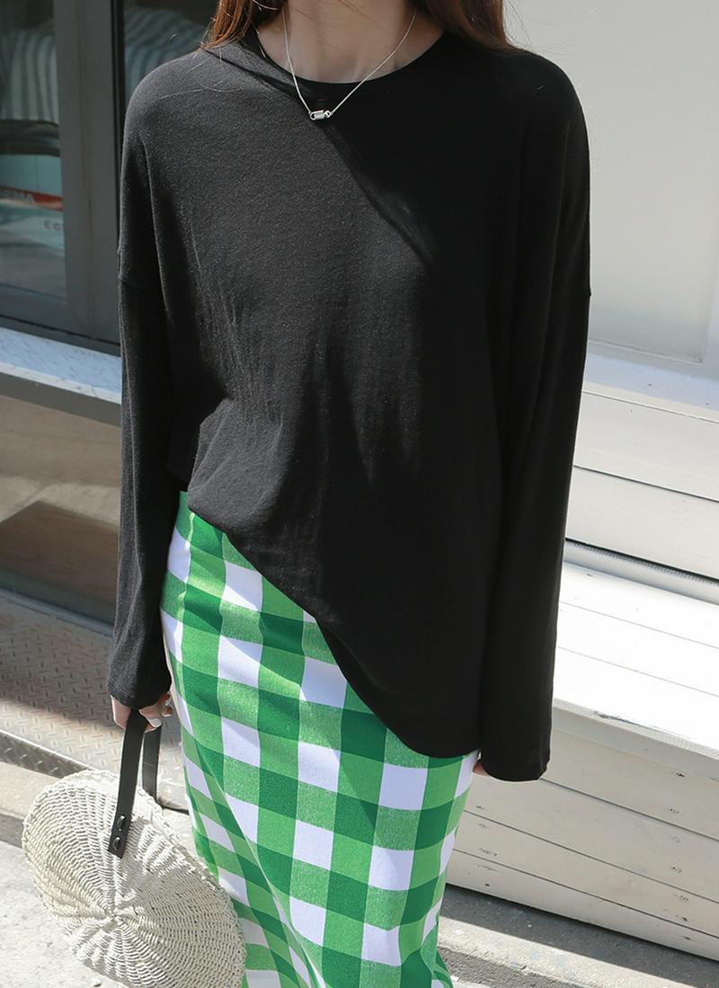 ルーズフィットロングTシャツ