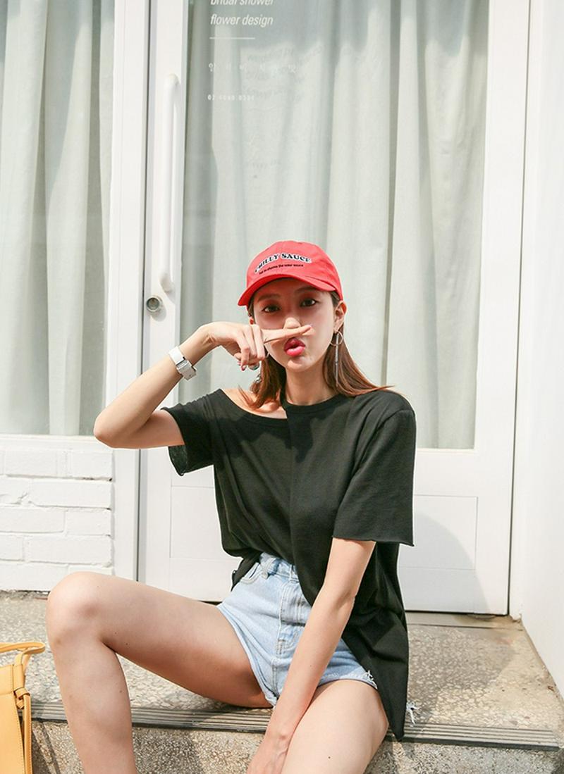 アンバランスカットTシャツ