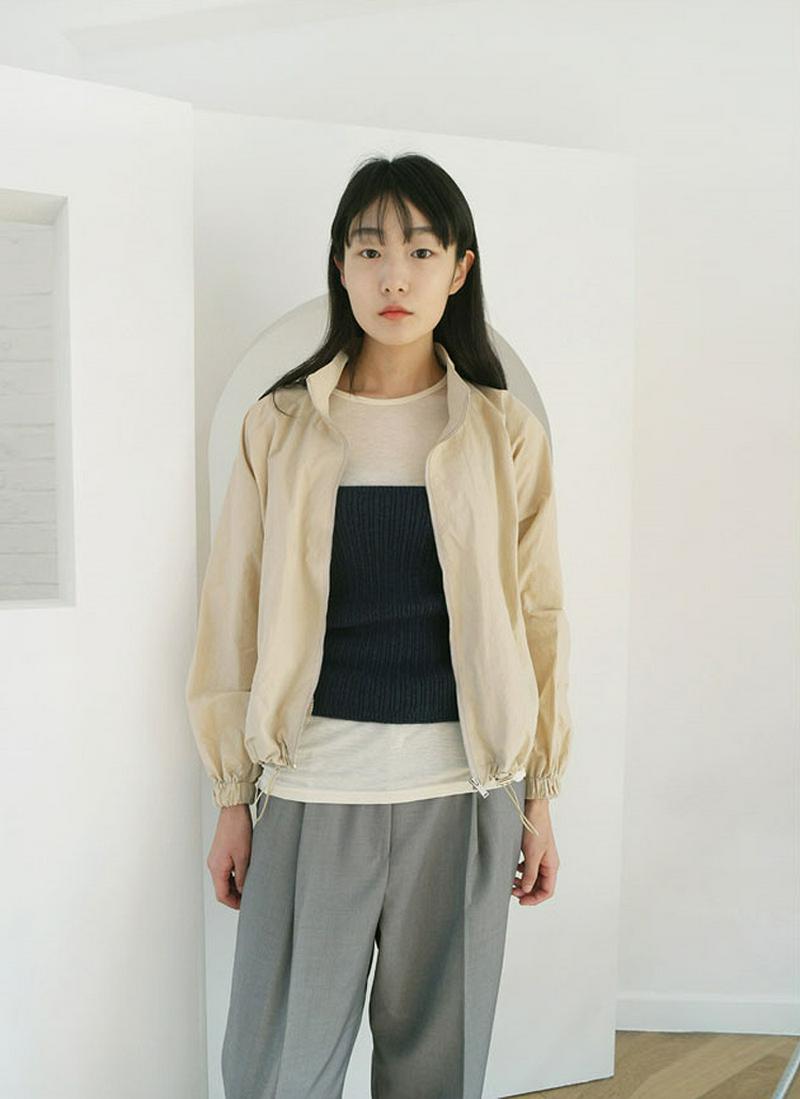 ドローストリングハイネックジャケット