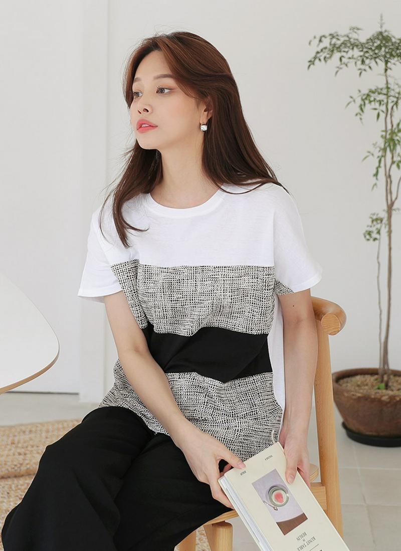 フロントコントラストTシャツ・全2色