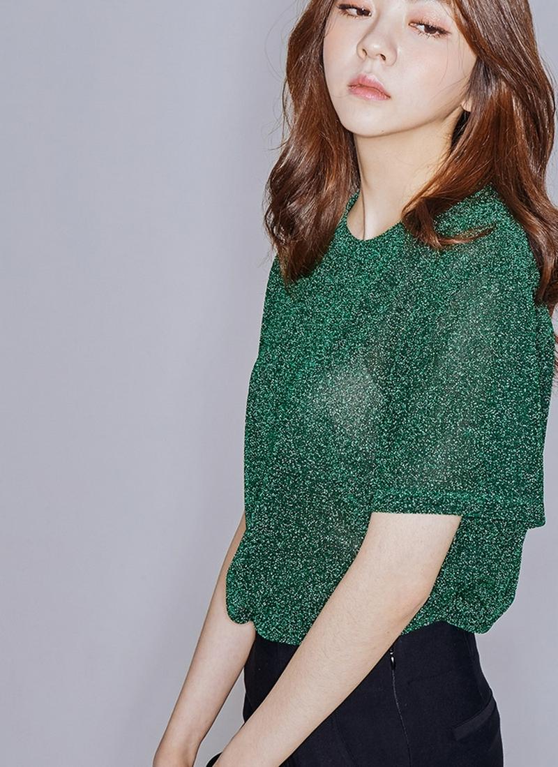 グリッター半袖Tシャツ