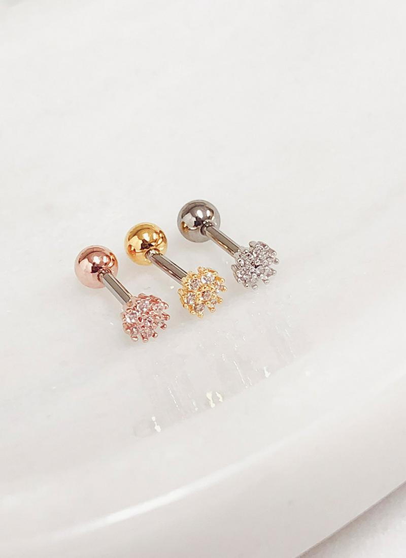 キュービックミニフラワーピアス
