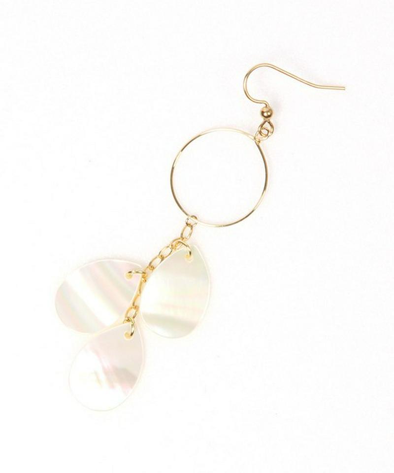 K14GF しずく型シェル6枚ピアス