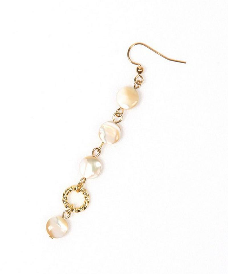 K14GF マザーオブパール繋ぎピアス