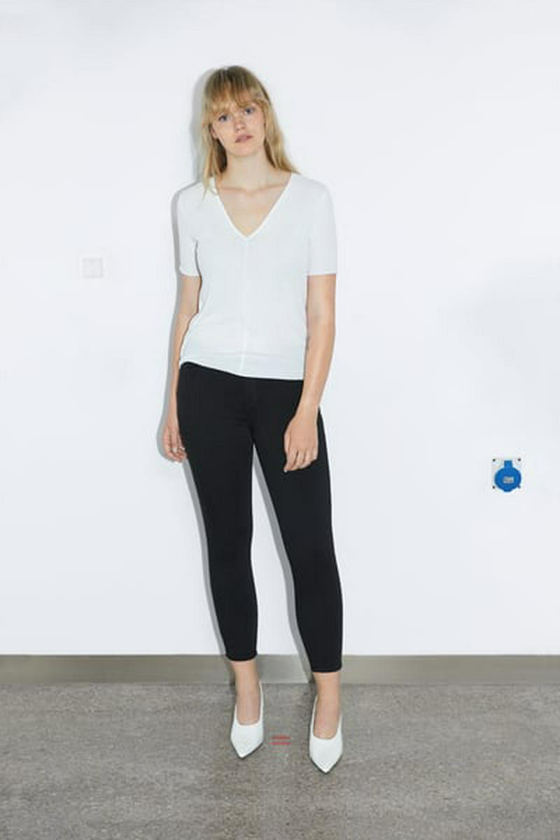 リブ編みベーシックＴシャツ