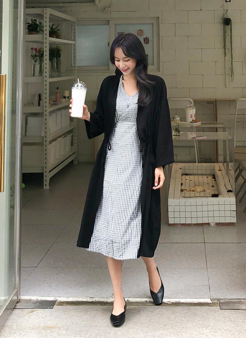 ロングドロストカーディガン