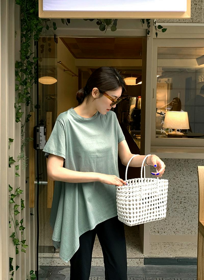 ダイアゴナルヘムTシャツ