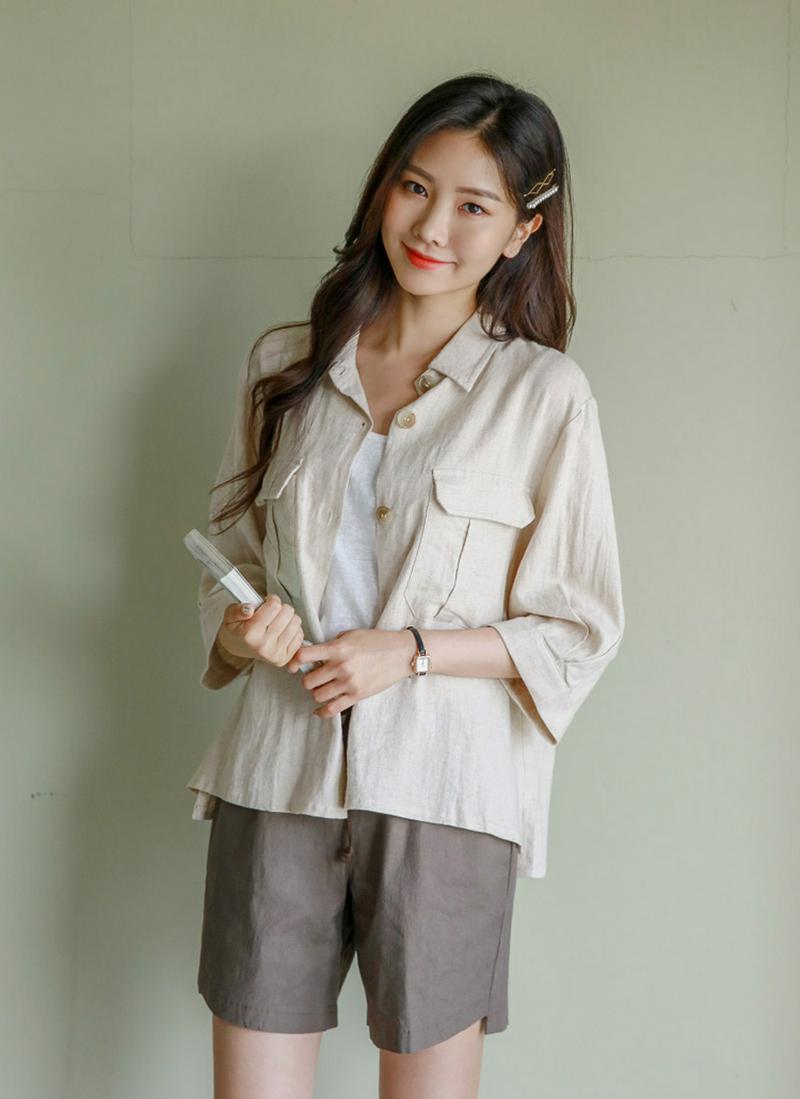 7分丈スリーブポケットジャケット