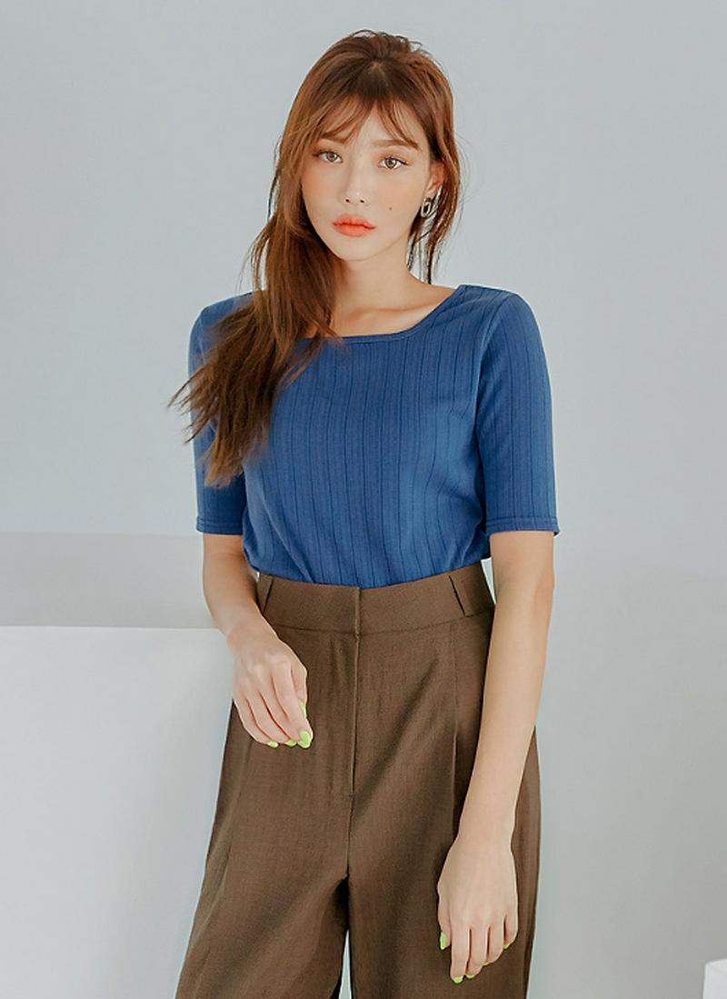 5COLORS半袖リブTシャツ
