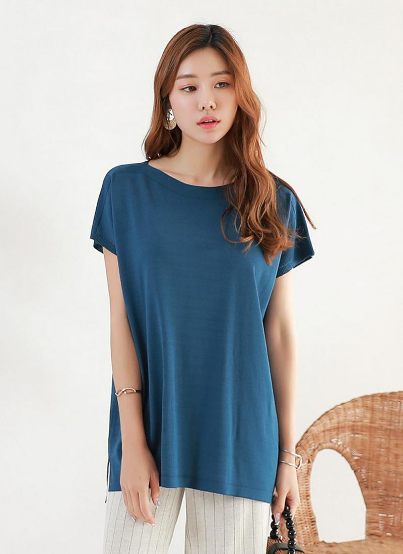 ボートネックブレンドニット