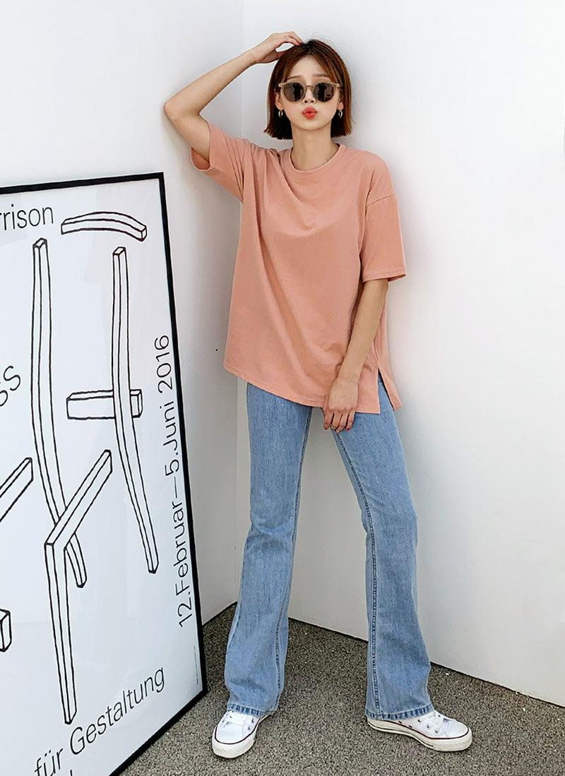 スリットコットンTシャツ・全3色