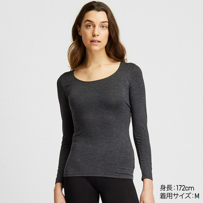 ヒートテックUネックT（8分袖）