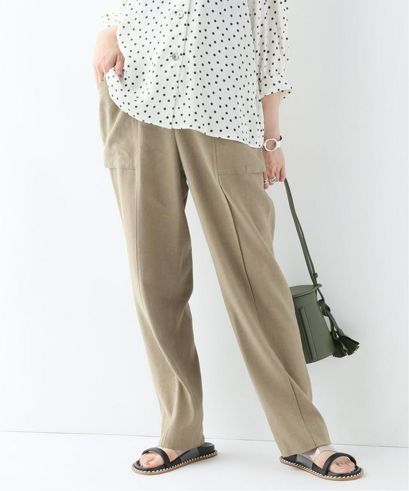 【QUWAGI/クワギ】  CENTER PLEAT EASY PANTS：パンツ