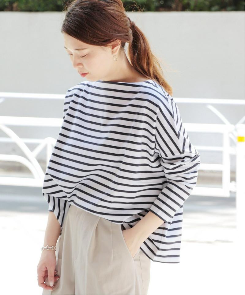 【TRADITIONAL WETHERWEAR 】BIG MARINE BOATNECK SHIRT L：カットソー