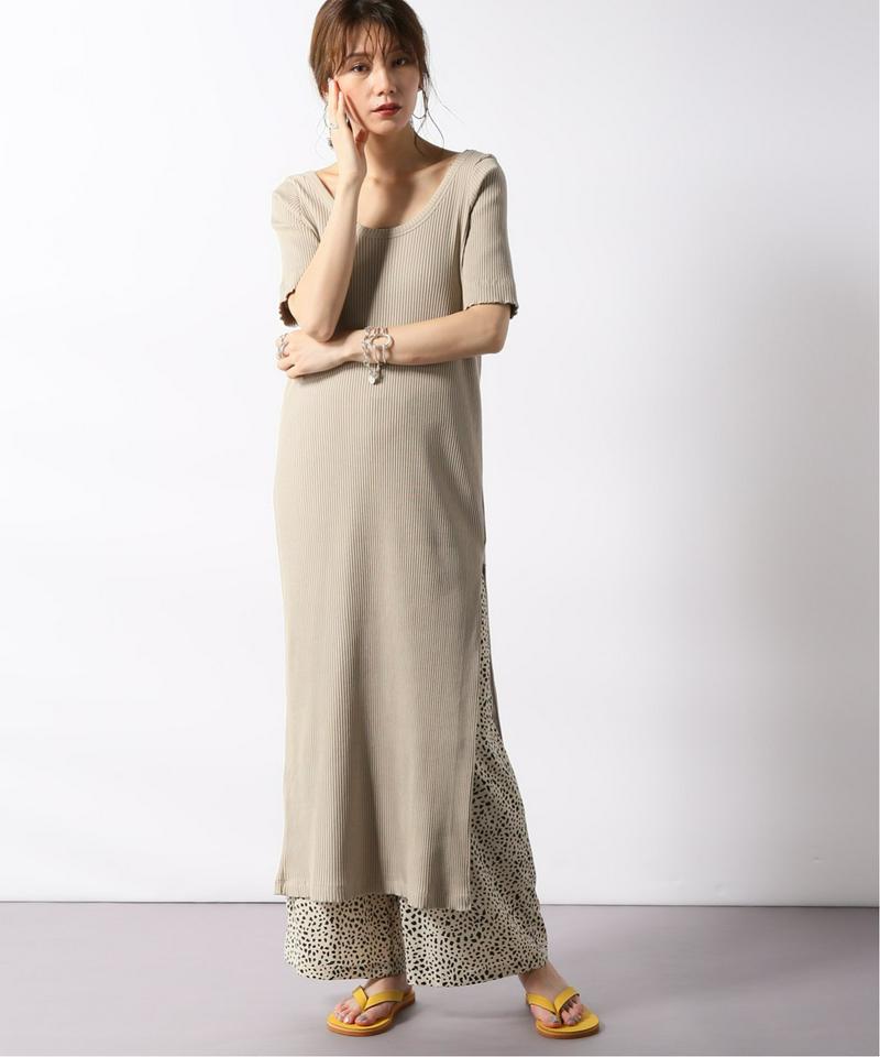 【NEU】C/PLリブスリットワンピース
