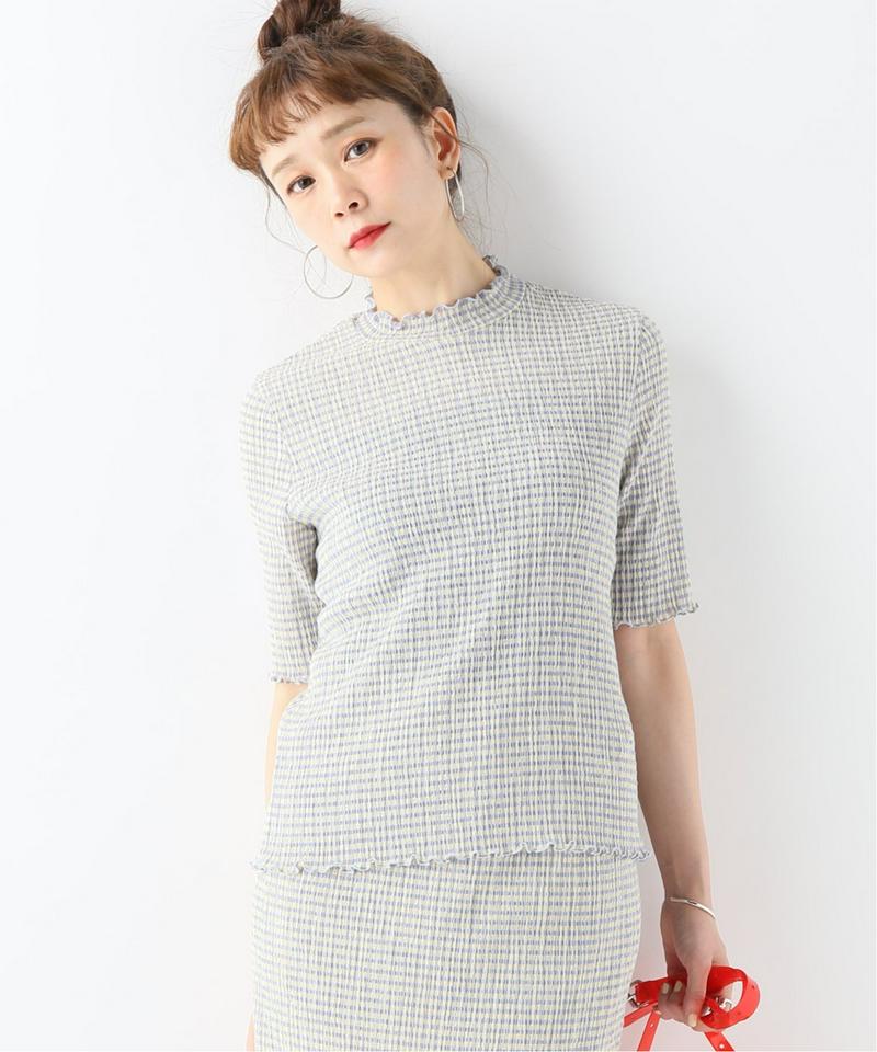 ギンガムブルーゼプルオーバー
