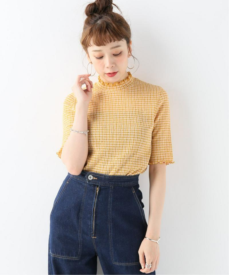 ギンガムブルーゼプルオーバー