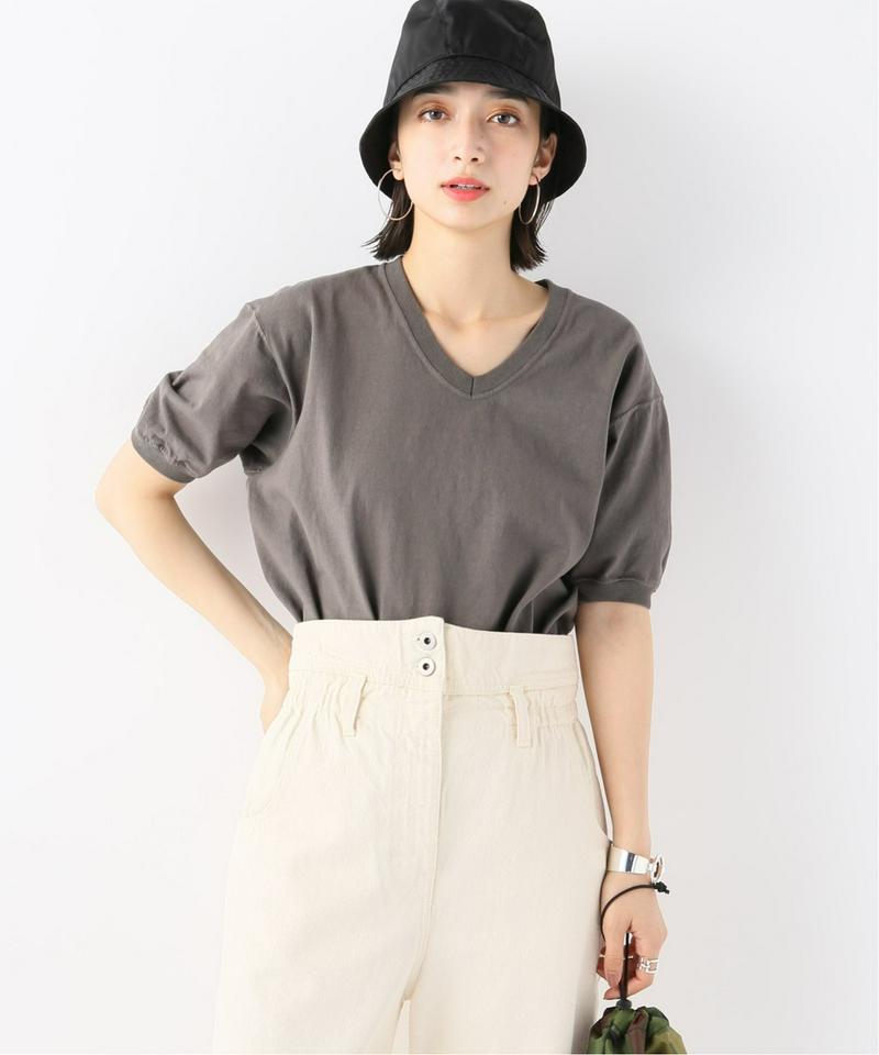 【Goodwear/グッドウェア】  V/N S/SL TEE CUFF AND HEM RIB：Tシャツ◆