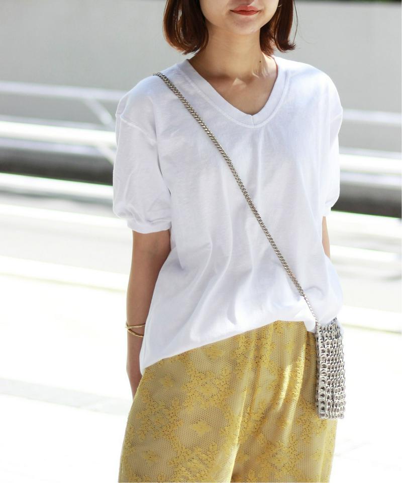 【Goodwear/グッドウェア】  V/N S/SL TEE CUFF AND HEM RIB：Tシャツ◆