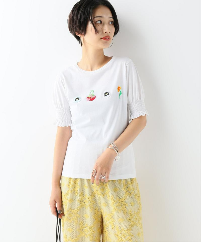 【SHRIMPS/シュリンプス】フラワーシシュウTEE