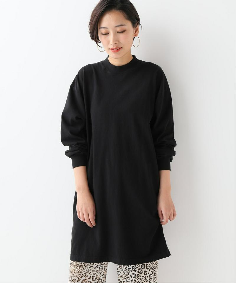 【LA APPAREL / ロサンゼルスアパレル】ロングスリーブガーメントダイモックネックD（JOURNAL STANDARD 