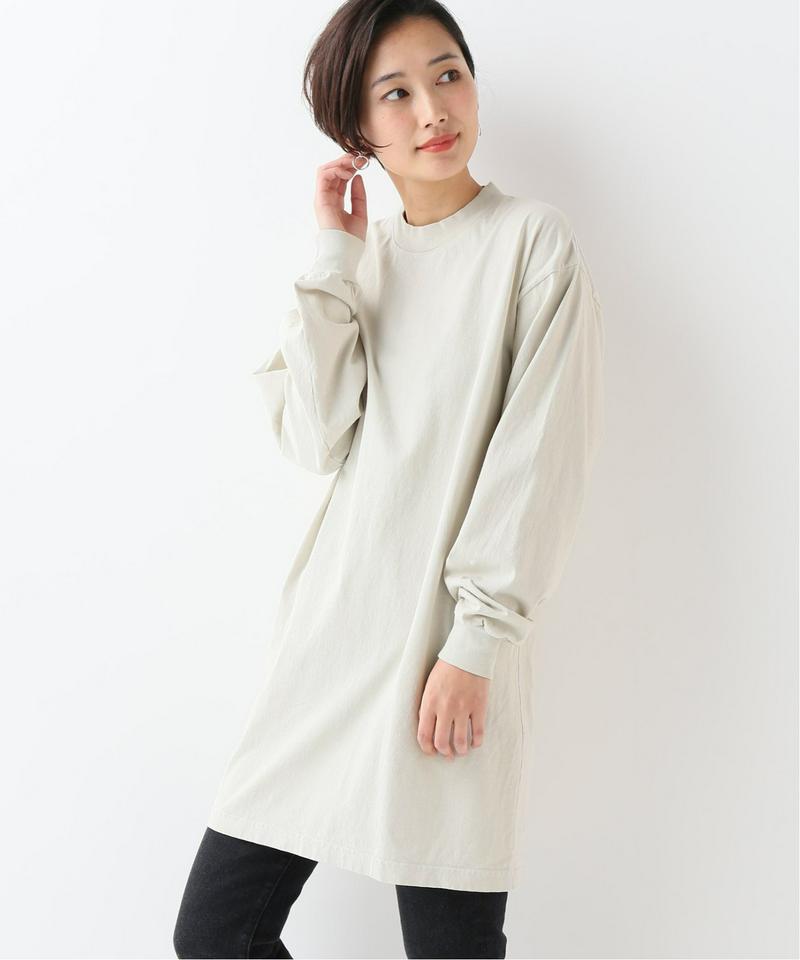 【LA APPAREL / ロサンゼルスアパレル】ロングスリーブガーメントダイモックネックD（JOURNAL STANDARD 