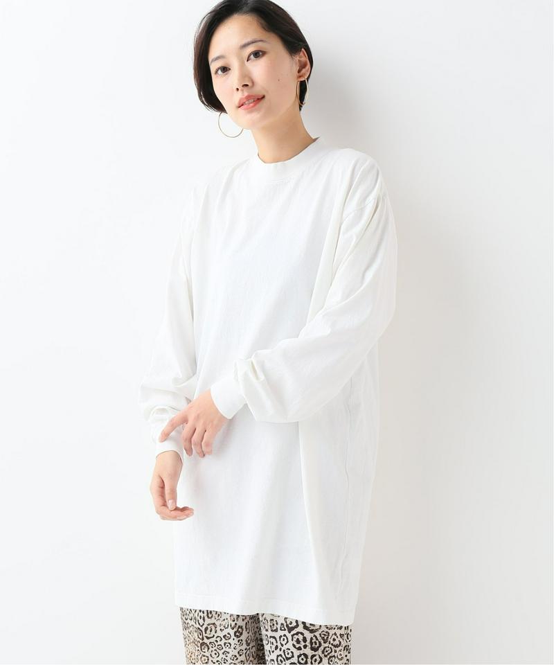 【LA APPAREL / ロサンゼルスアパレル】ロングスリーブガーメントダイモックネックD（JOURNAL STANDARD 