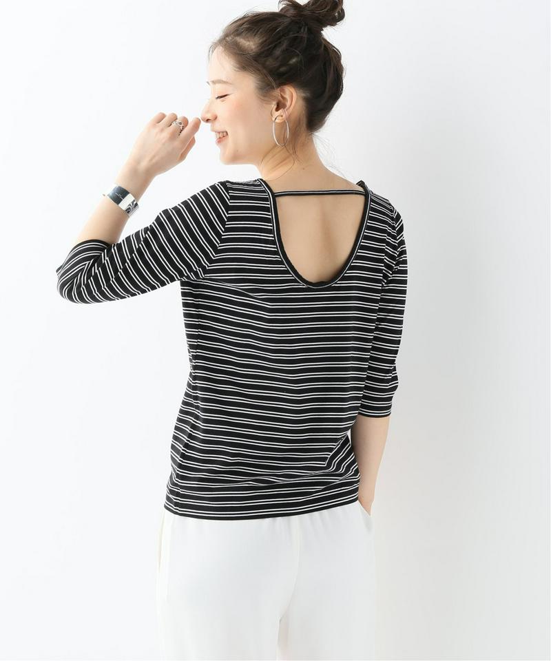 【NEU】100/2マルチボーダー オープンバックTee