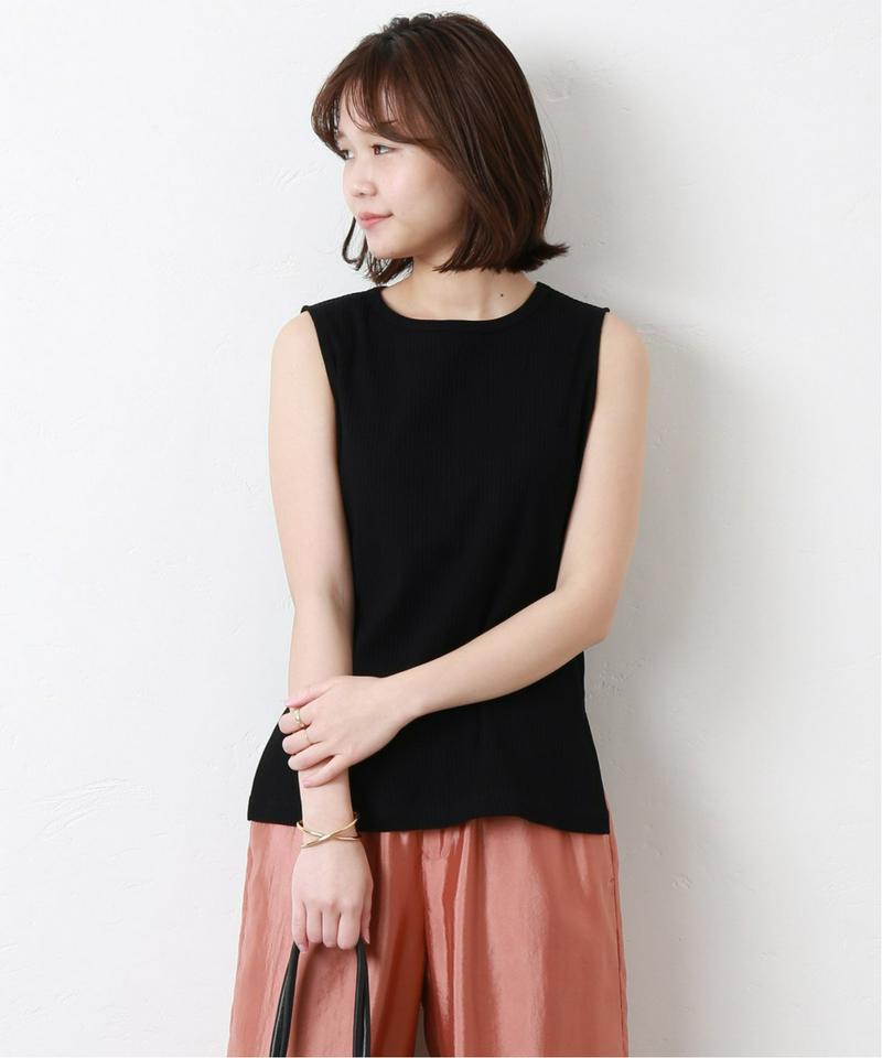 ギザコットンリブノースリーブプルオーバー◆