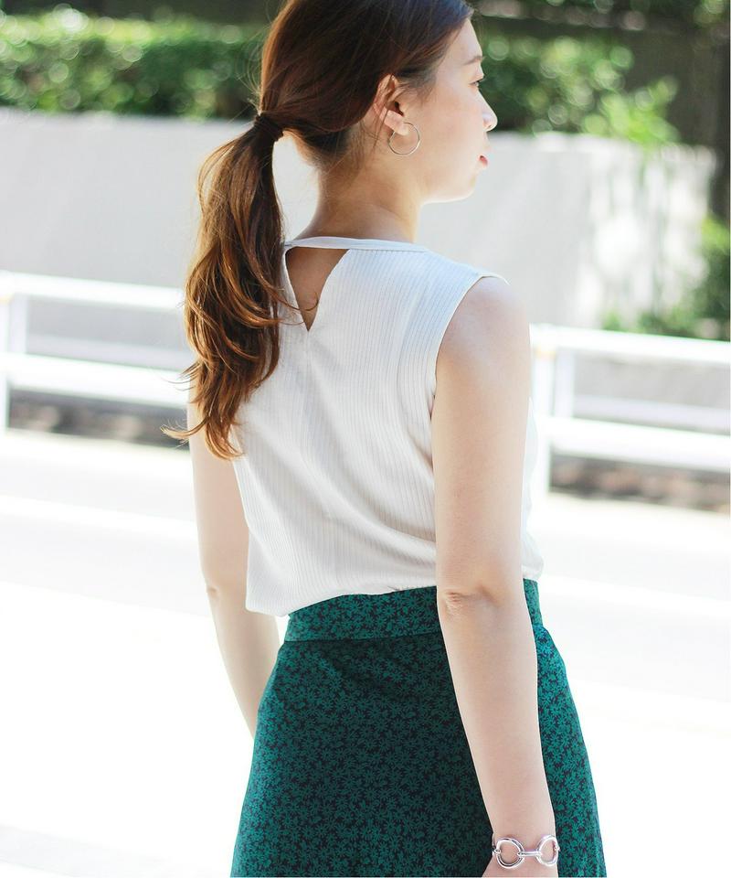 ギザコットンリブノースリーブプルオーバー◆