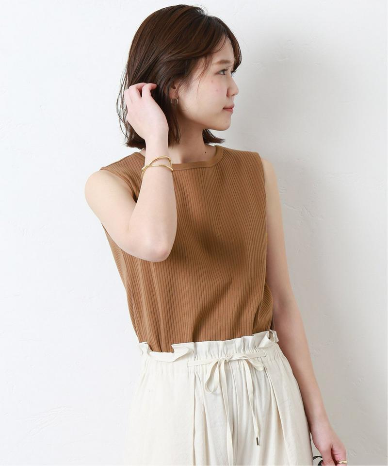 ギザコットンリブノースリーブプルオーバー◆