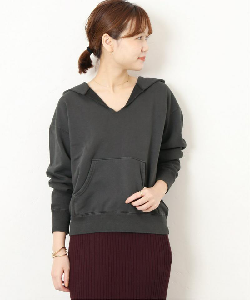 《WEB限定》JS+e起毛裏毛オーバーダイフードプルオーバー