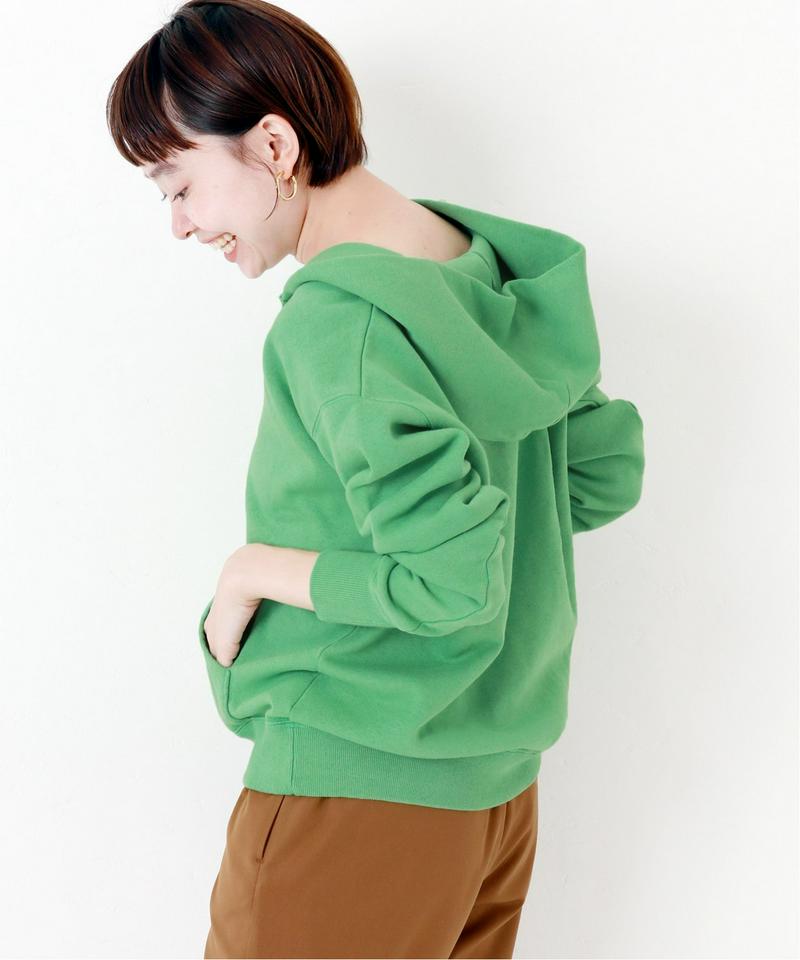 《WEB限定》JS+e起毛裏毛オーバーダイフードプルオーバー