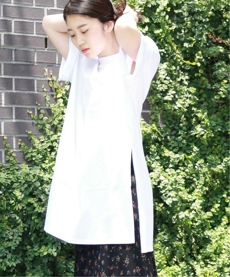 コットンジャージー 2Way-CNワイドチュニックプルオーバー