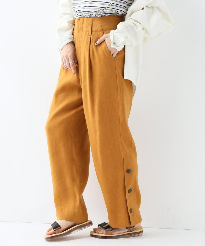 【QUWAGI/クワギ】  LINEN 1TUCK PANTS：パンツ