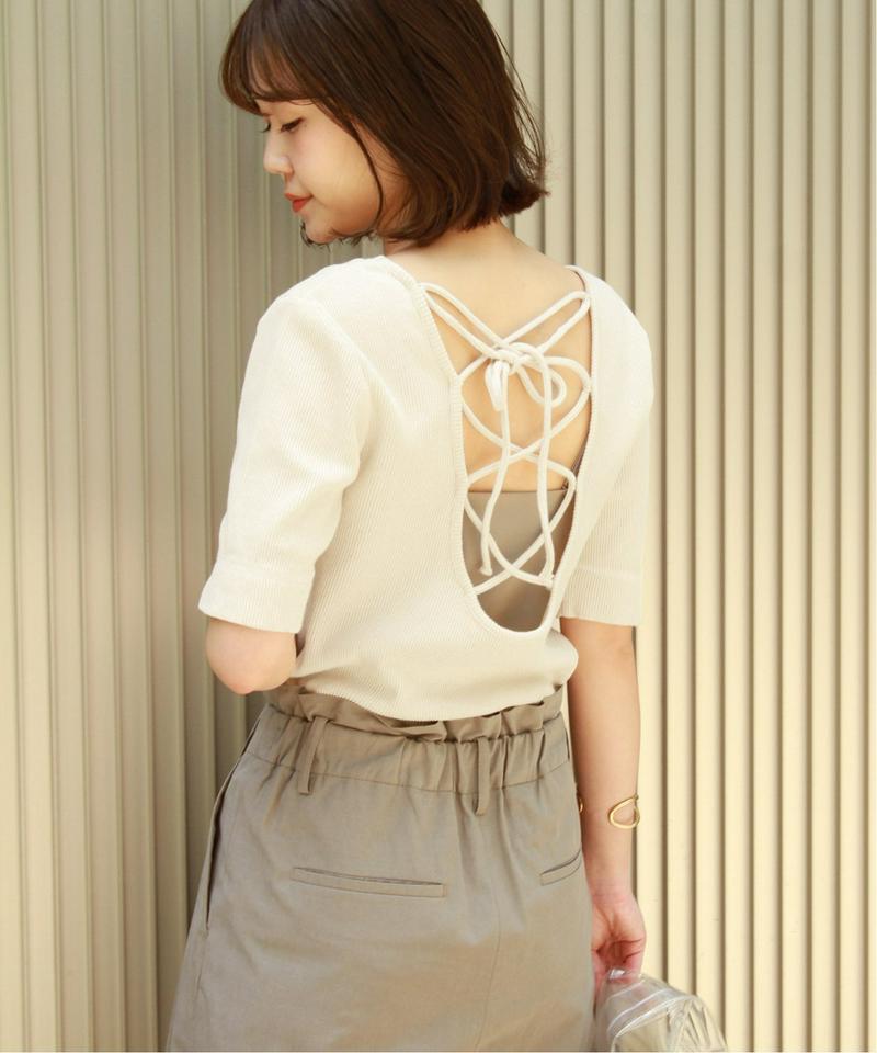 【R JUBILEE/アール ジュビリー】  BACKLACE-UP TEE