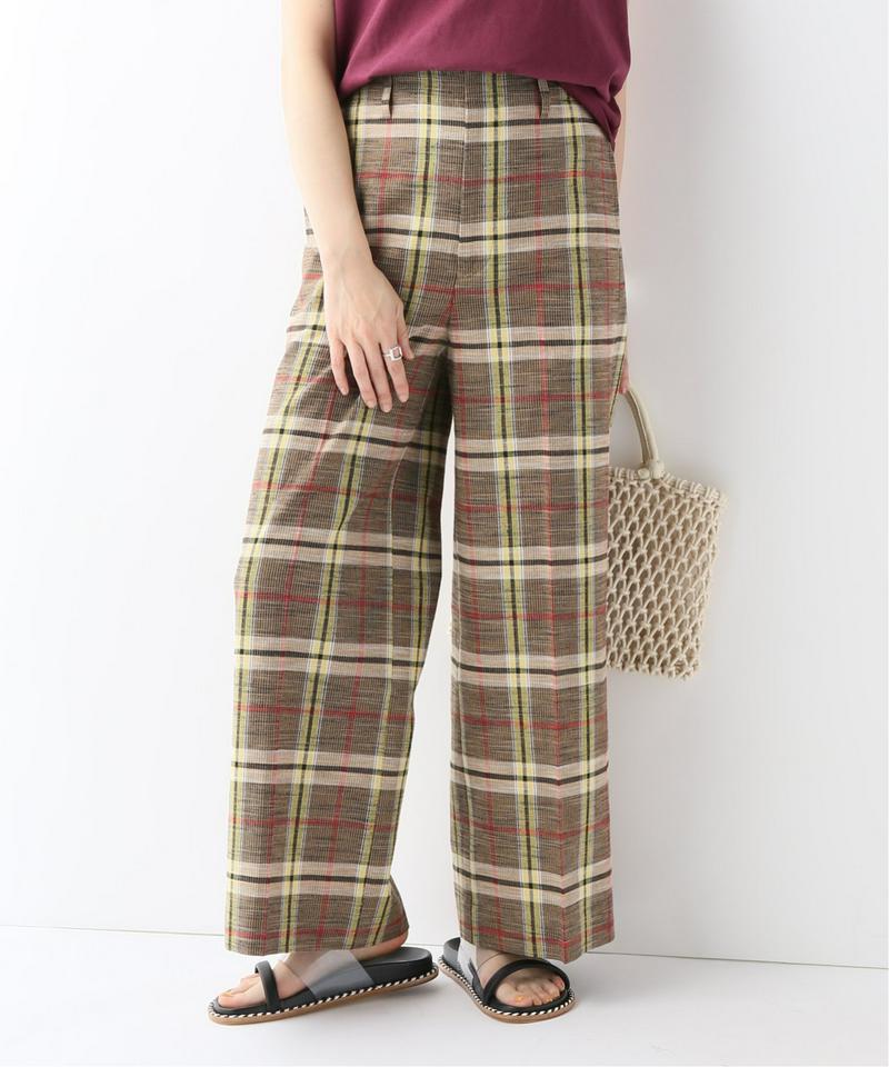 ラスティックチェックワイドパンツ