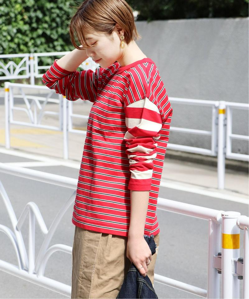 《WEB限定》【JS+e×G.F.G.S】マルチボーダー ドッキングロングTシャツ