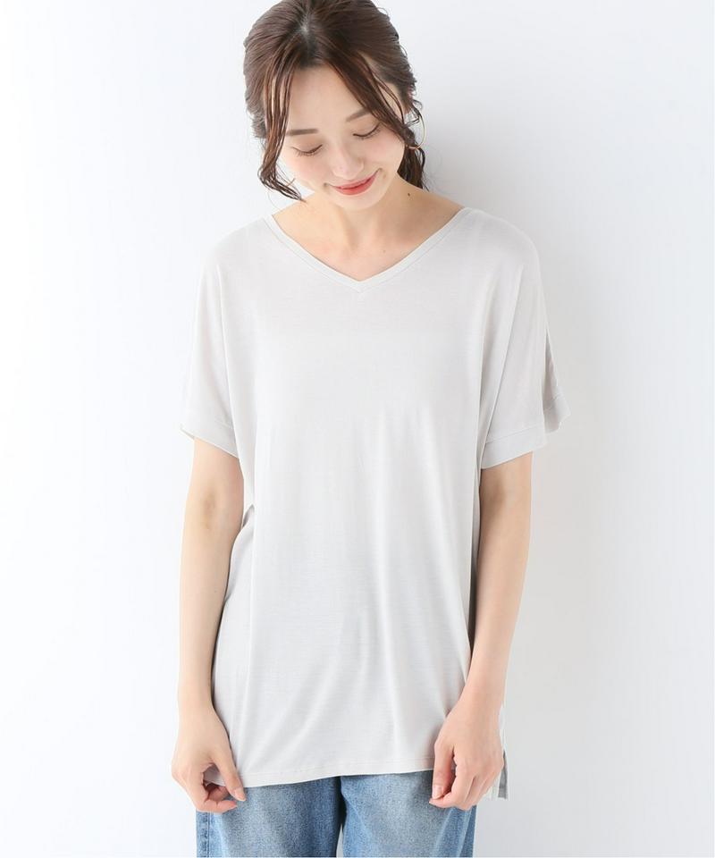 レーヨンテンジクVネックTシャツ◆
