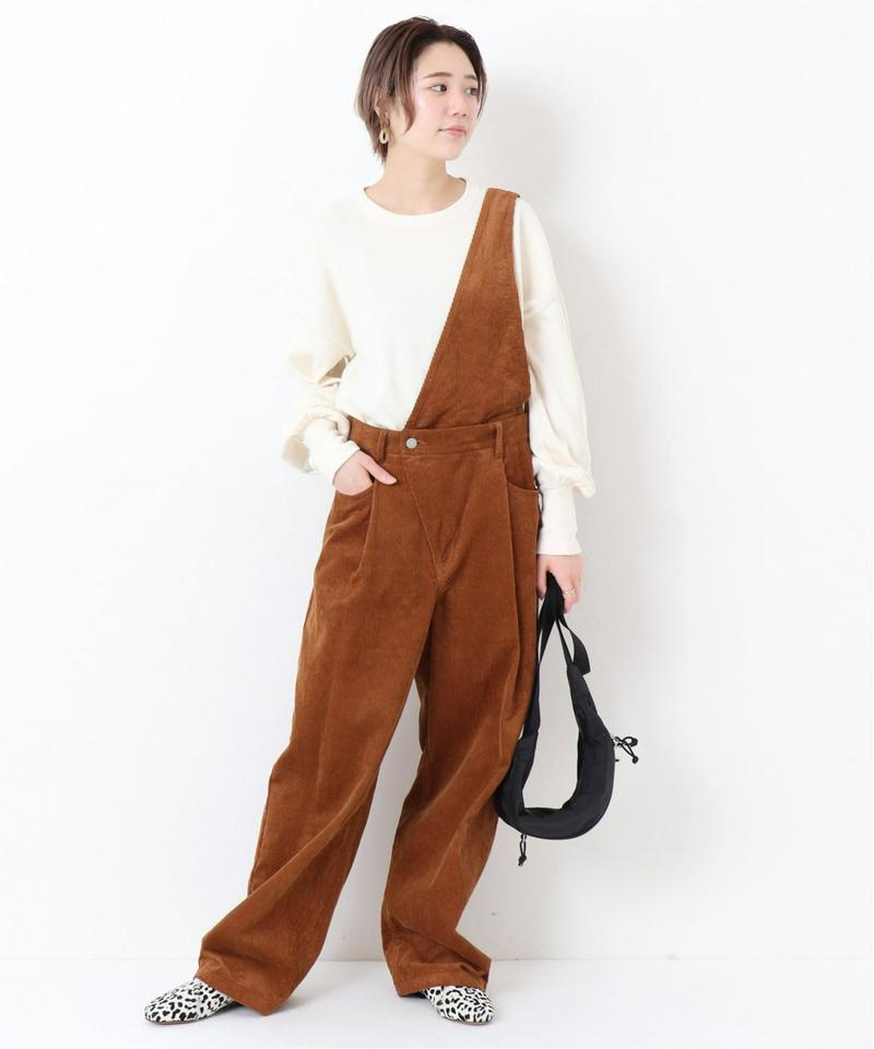 《WEB限定》JS+eコールワンショルダーサロペットパンツ