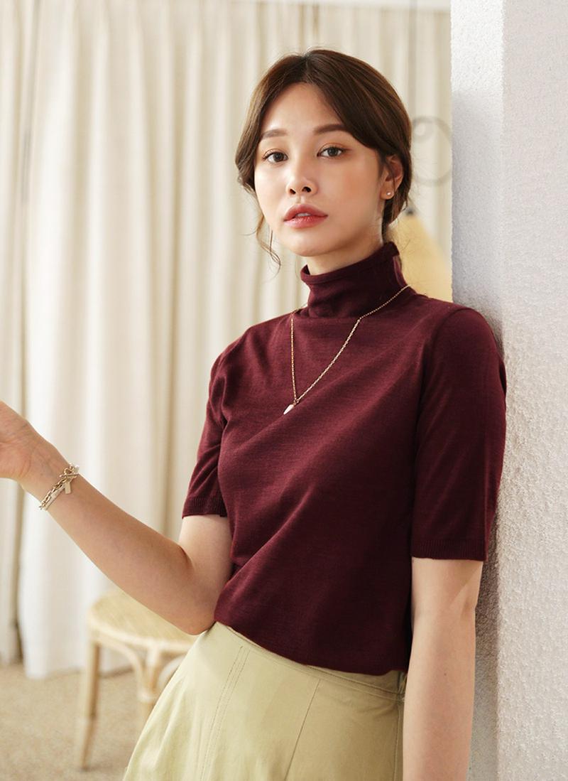 ロールハイネックニット・全5色