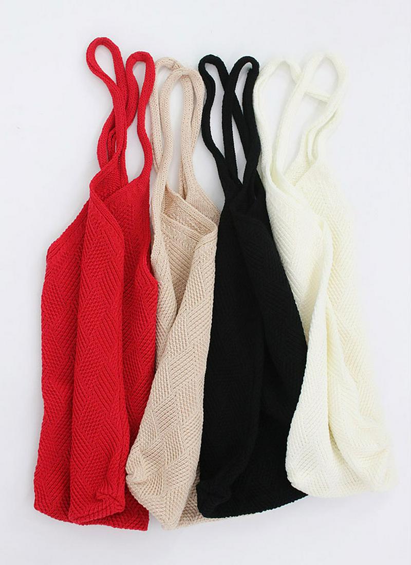 ダイヤパターンニットバック