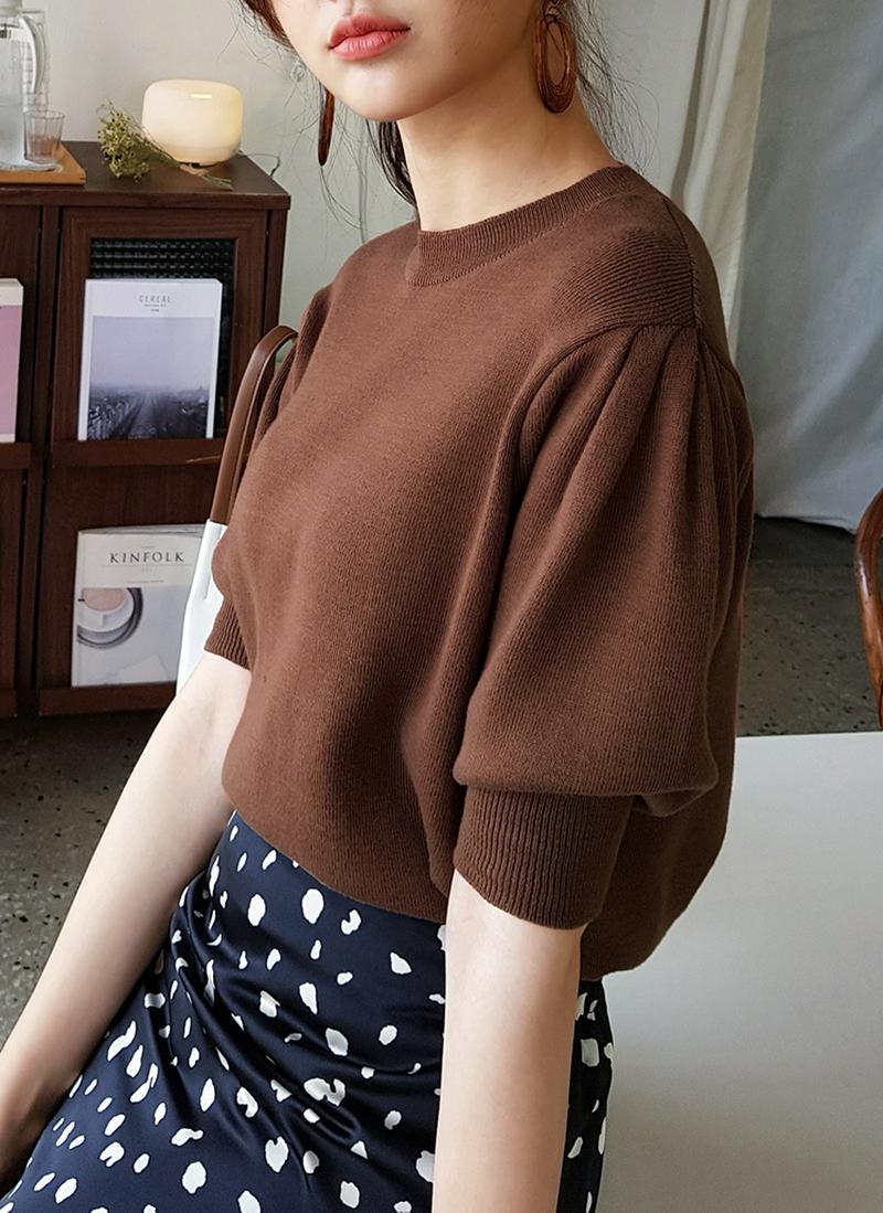 パフスリーブニット・全4色